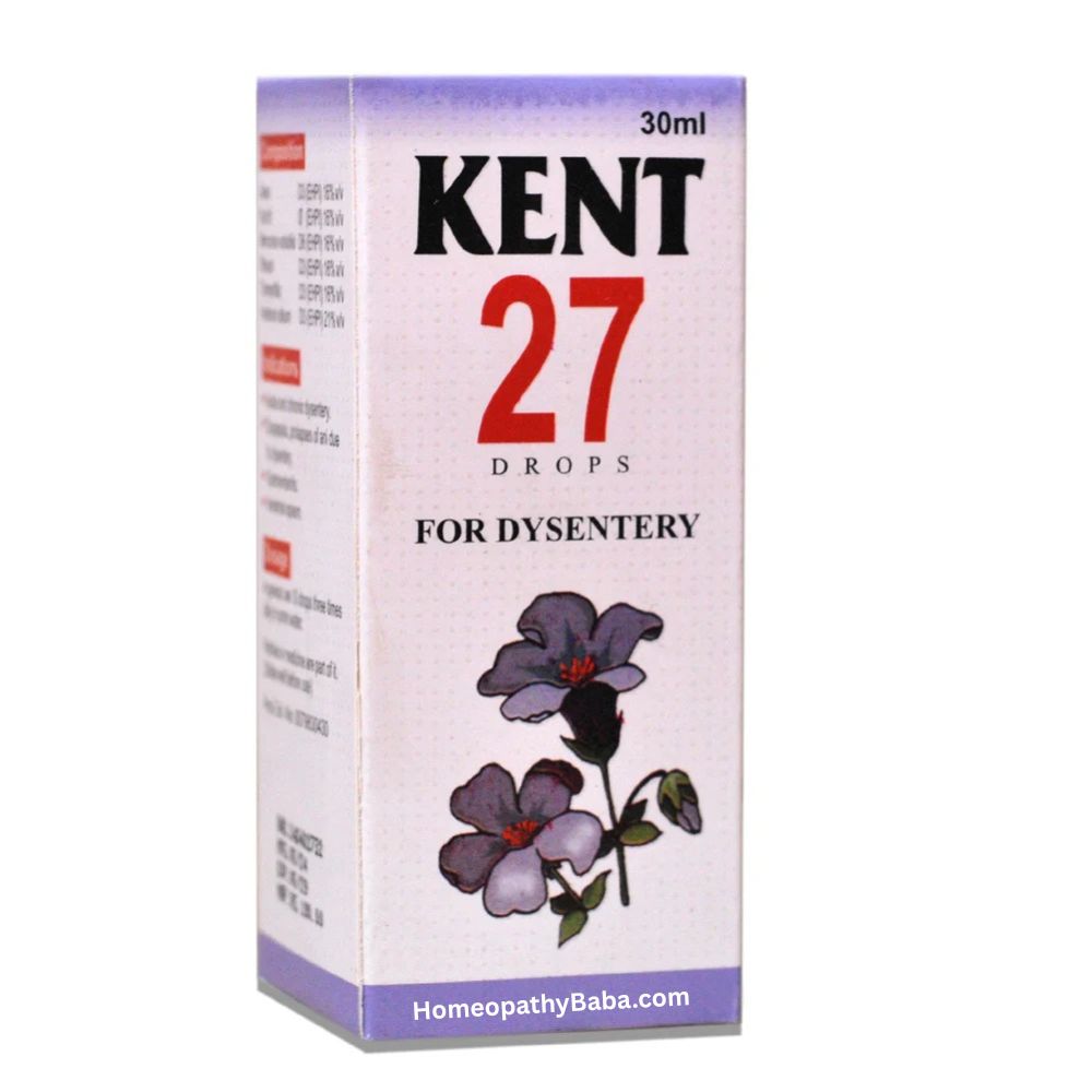 Kent 27 Drops for natural relief from dysentery and severe diarrhoea | Homeopathy Baba