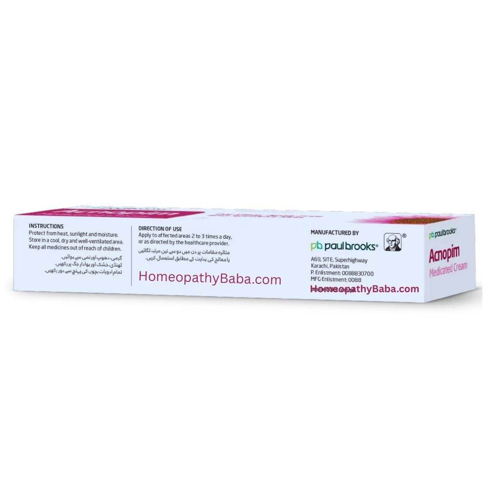 Paul Brooks Acnopim Acne & Freckles Cream 20g - HomeopathyBaba.Com