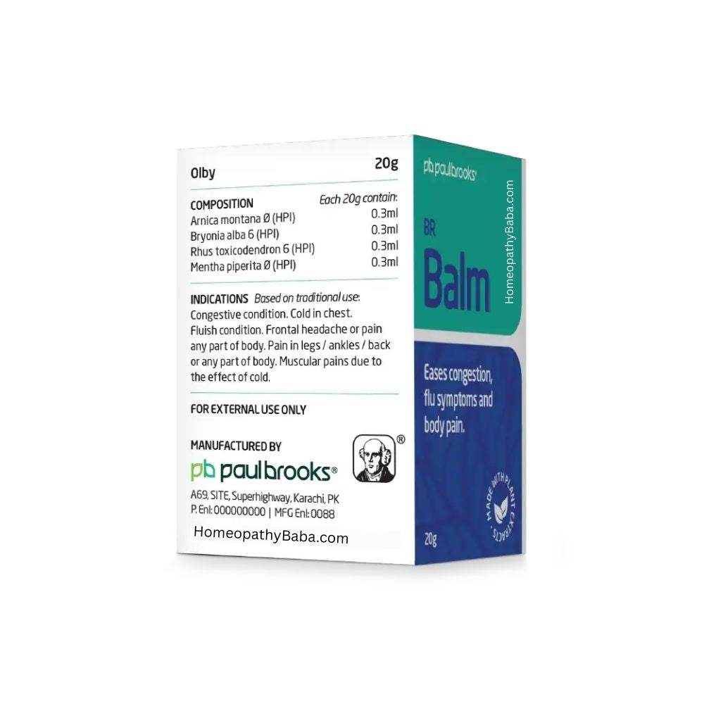 Paul Brooks BR Balm 20g - HomeopathyBaba.Com