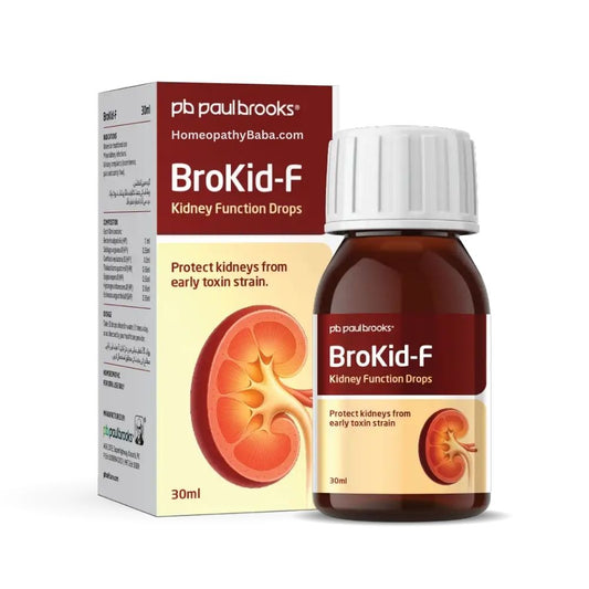 Paul Brooks BroKid-F Drops 30ml  with packaging on a white background

