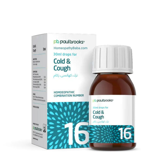 Paul Brooks Combination No 16 for Cold & Cough Support | HomeopathyBaba.com