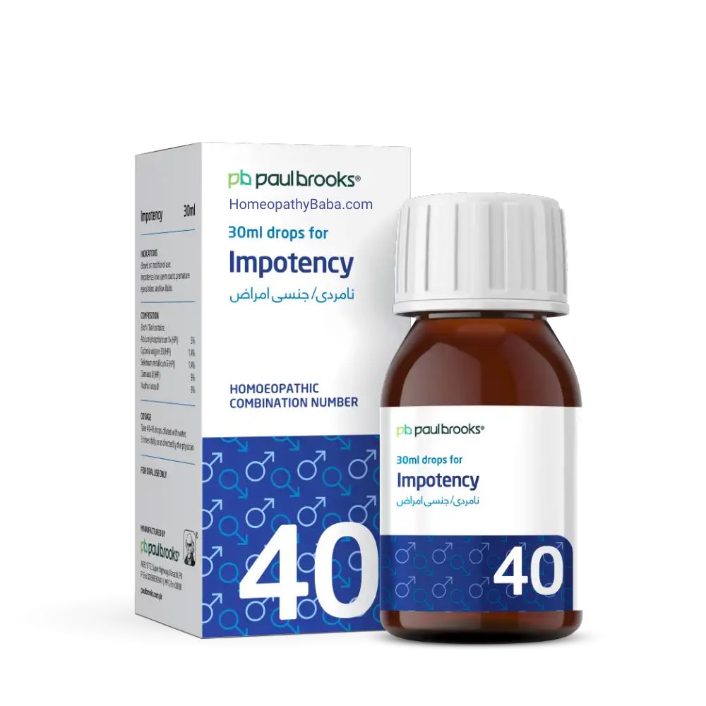 Paul Brooks Combination No 40 for Male Performance & Vitality | HomeopathyBaba.com