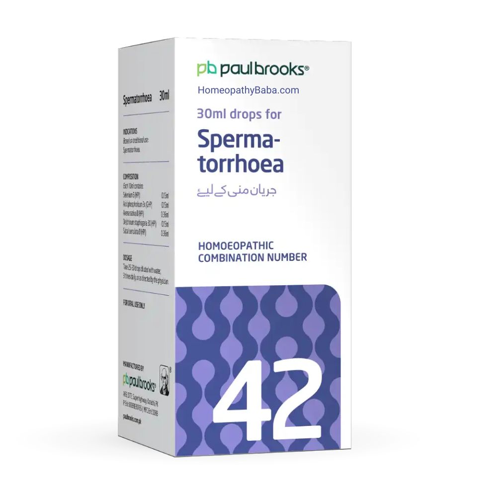 Paul Brooks Combination No 42 for Spermatorrhoea Support | HomeopathyBaba.com
