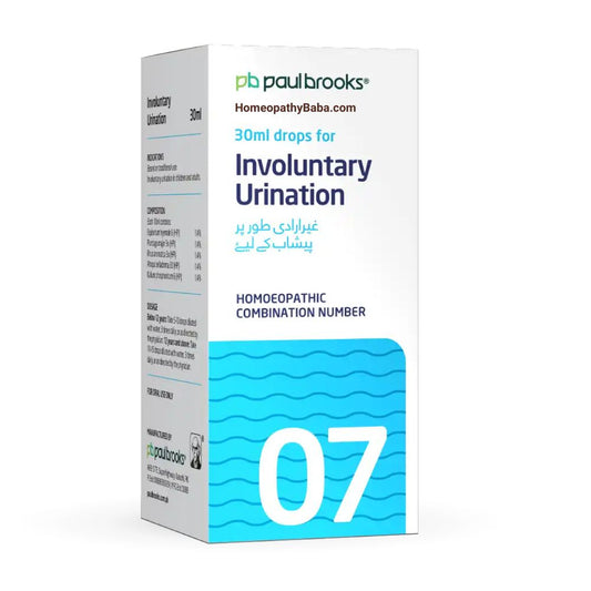 Paul Brooks Combination No 7 for Involuntary Urination | HomeopathyBaba.com
