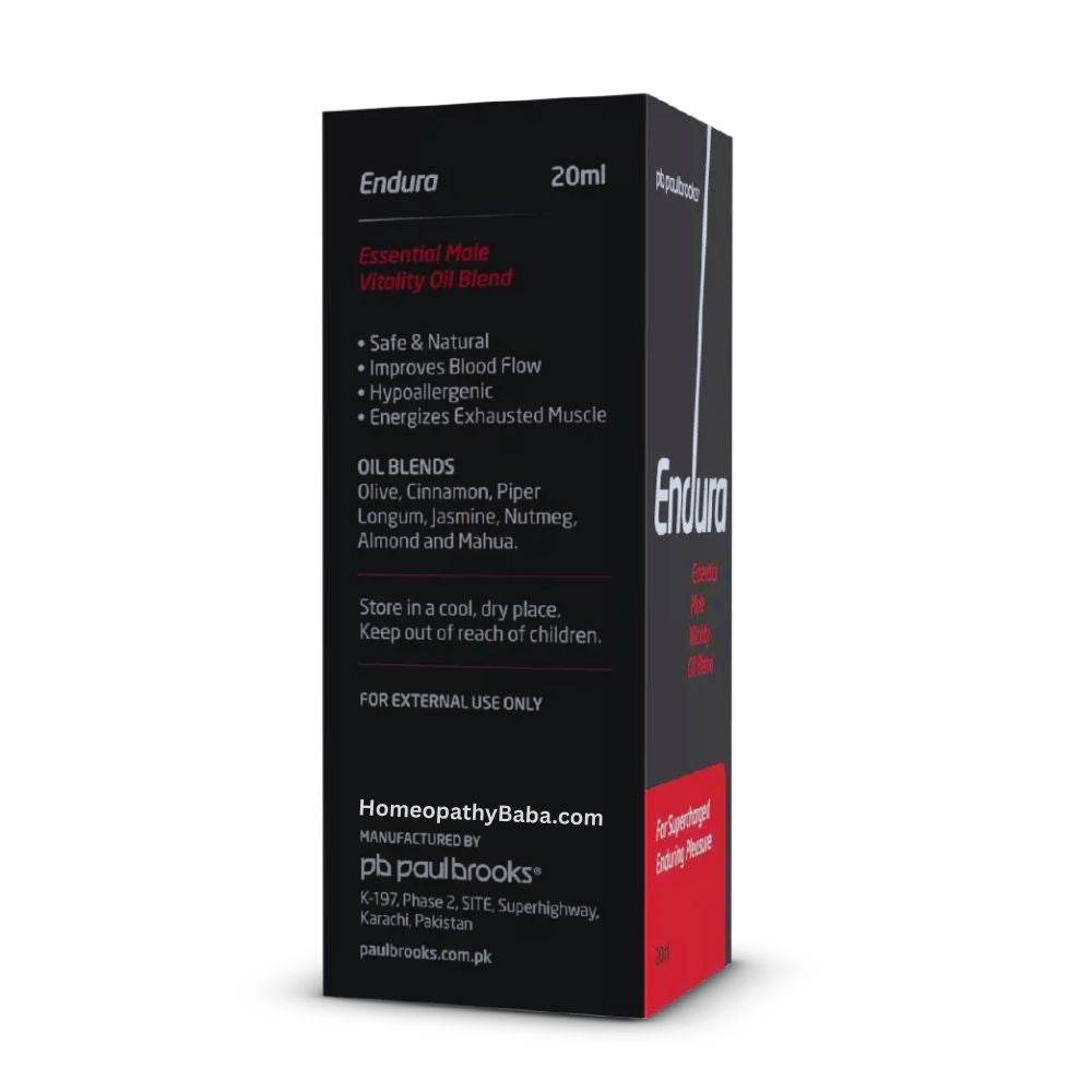 Paul Brooks Endura Male Oil 20ml - HomeopathyBaba.Com