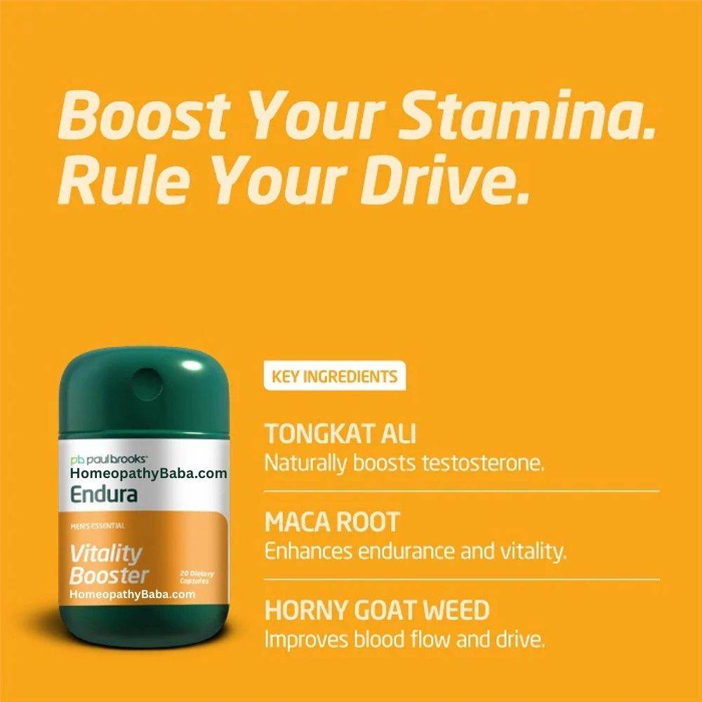 Paul Brooks Endura Vitality Booster Capsules - HomeopathyBaba.Com