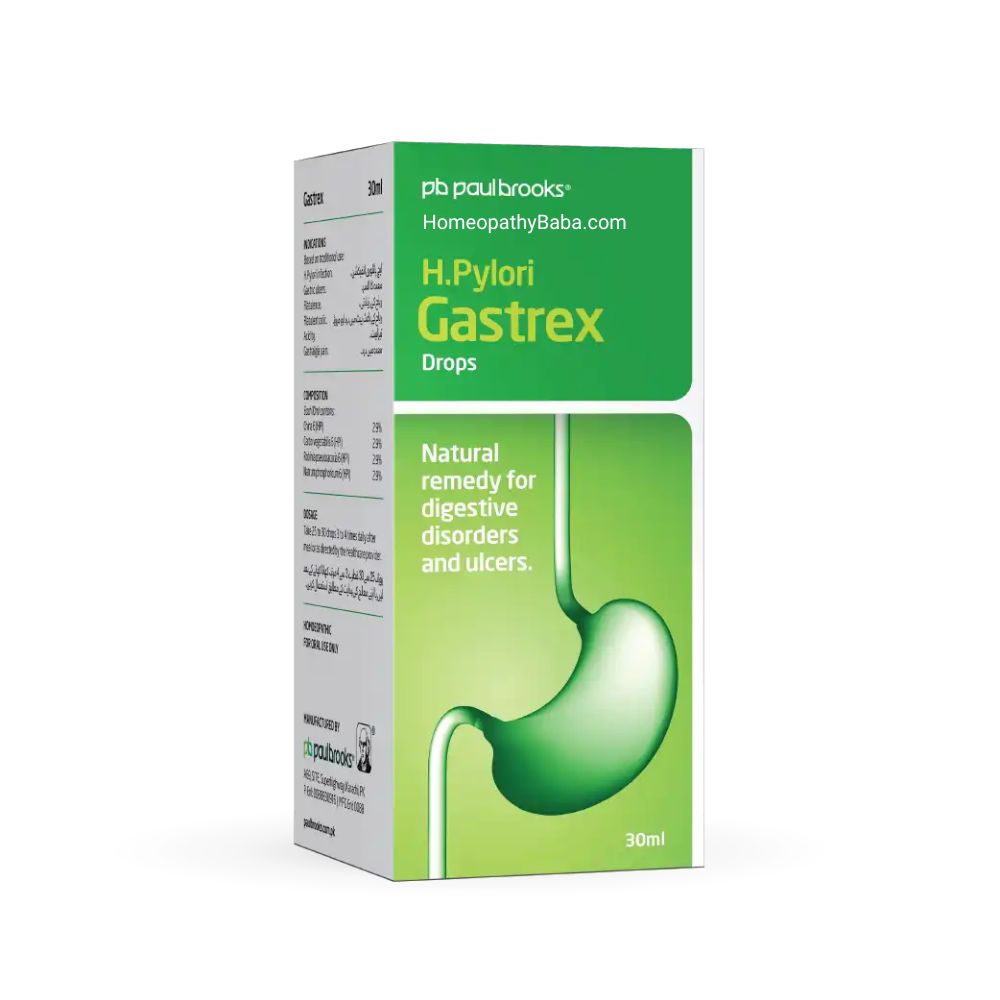 Paul Brooks H.Pylori Gastrex Drops for Gastric Ulcer & Acidity | HomeopathyBaba.com