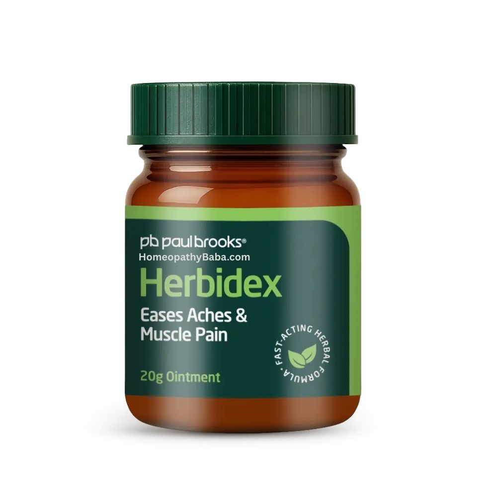 Paul Brooks Herbidex Ointment for soothing sore muscles and relieving aches | Homeopathy Baba