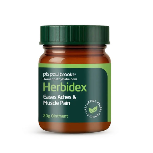 Paul Brooks Herbidex Ointment for soothing sore muscles and relieving aches | Homeopathy Baba