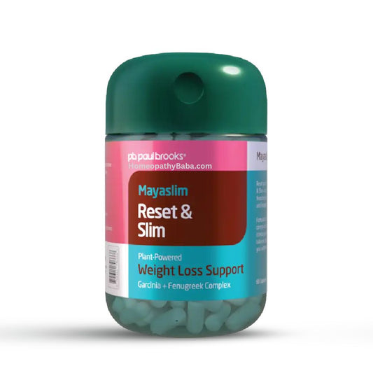 Paul Brooks Mayaslim Reset & Slim Capsules for Healthy Weight Management | Homeopathy Baba