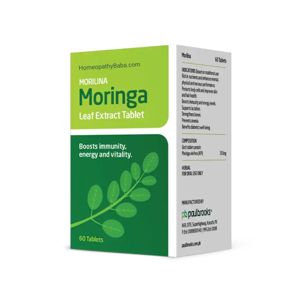 Paul Brooks Morilina Moringa Tablets for Energy & Immunity | HomeopathyBaba.com