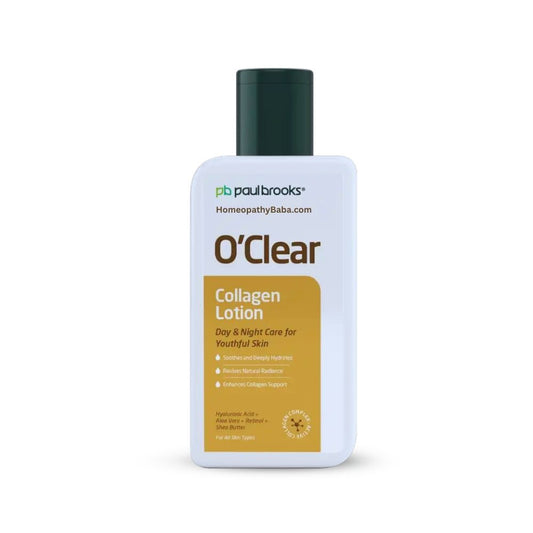 Paul Brooks OClear Collagen Lotion for firming skin and anti-aging benefits | Homeopathy Baba

