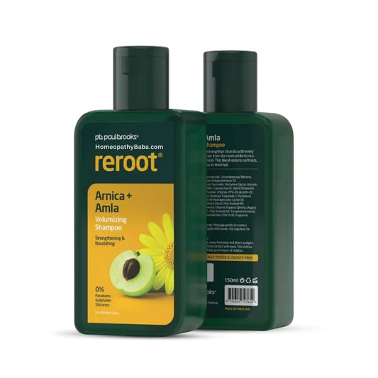 Paul Brooks Reroot Volumizing Shampoo for adding volume to fine and thinning hair | Homeopathy Baba
