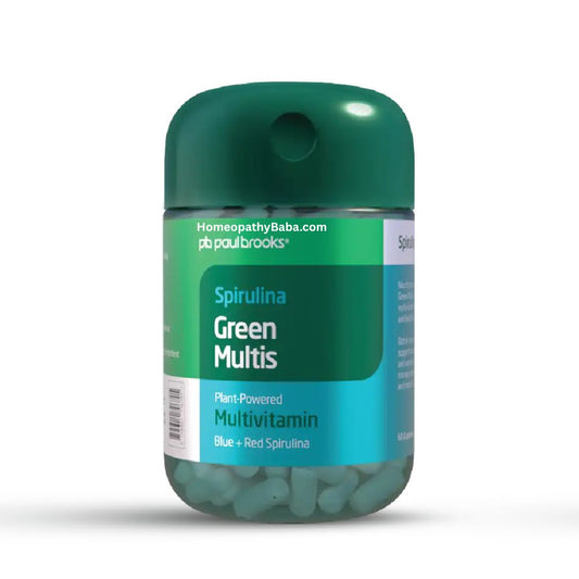 Paul Brooks Spirulina Green Multis Capsules for Daily Immunity and Wellness | Homeopathy Baba