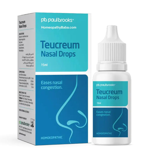 Paul Brooks Teucreum Nasal Drops for congestion and allergies | HomeopathyBaba.com