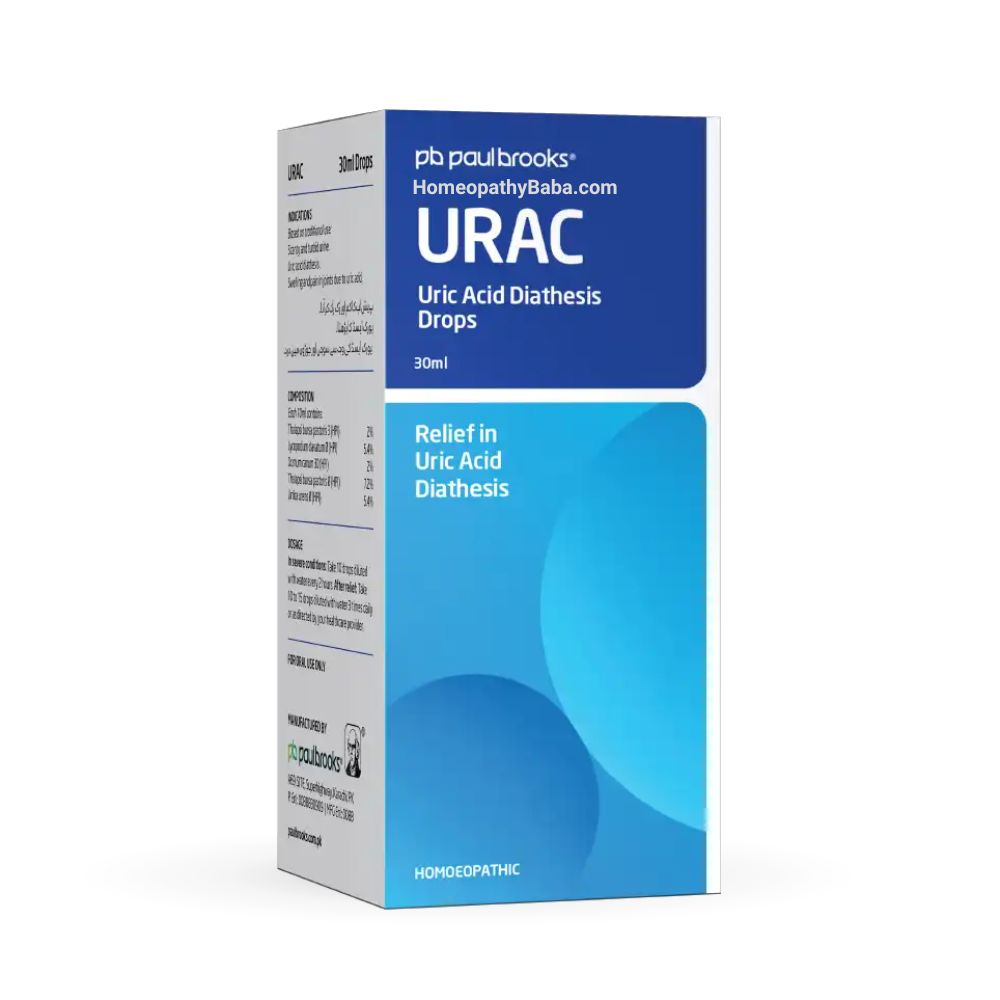 Paul Brooks Urac Drops for uric acid relief and joint pain | HomeopathyBaba.com