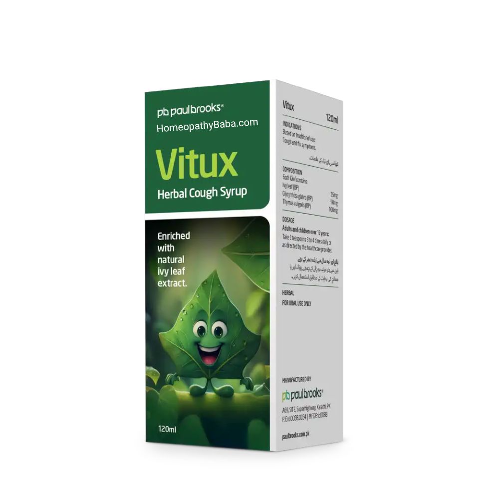 Paul Brooks Vitux Herbal Cough Syrup with Ivy Leaf | HomeopathyBaba.com