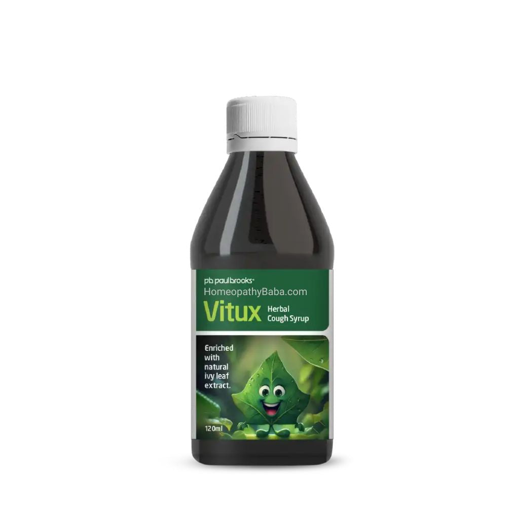 Paul Brooks Vitux Herbal Cough Syrup with Ivy Leaf | HomeopathyBaba.com