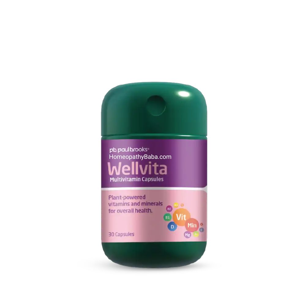 Paul Brooks Wellvita Capsules for Multivitamin & Mineral Support | HomeopathyBaba.com