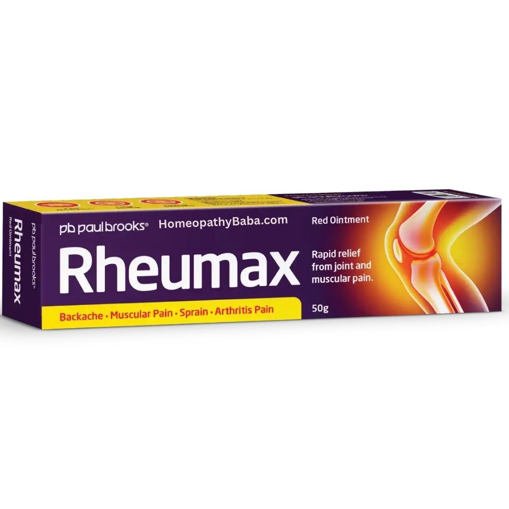 Paul Brooks Rheumax Red Ointment packaging on a white background

