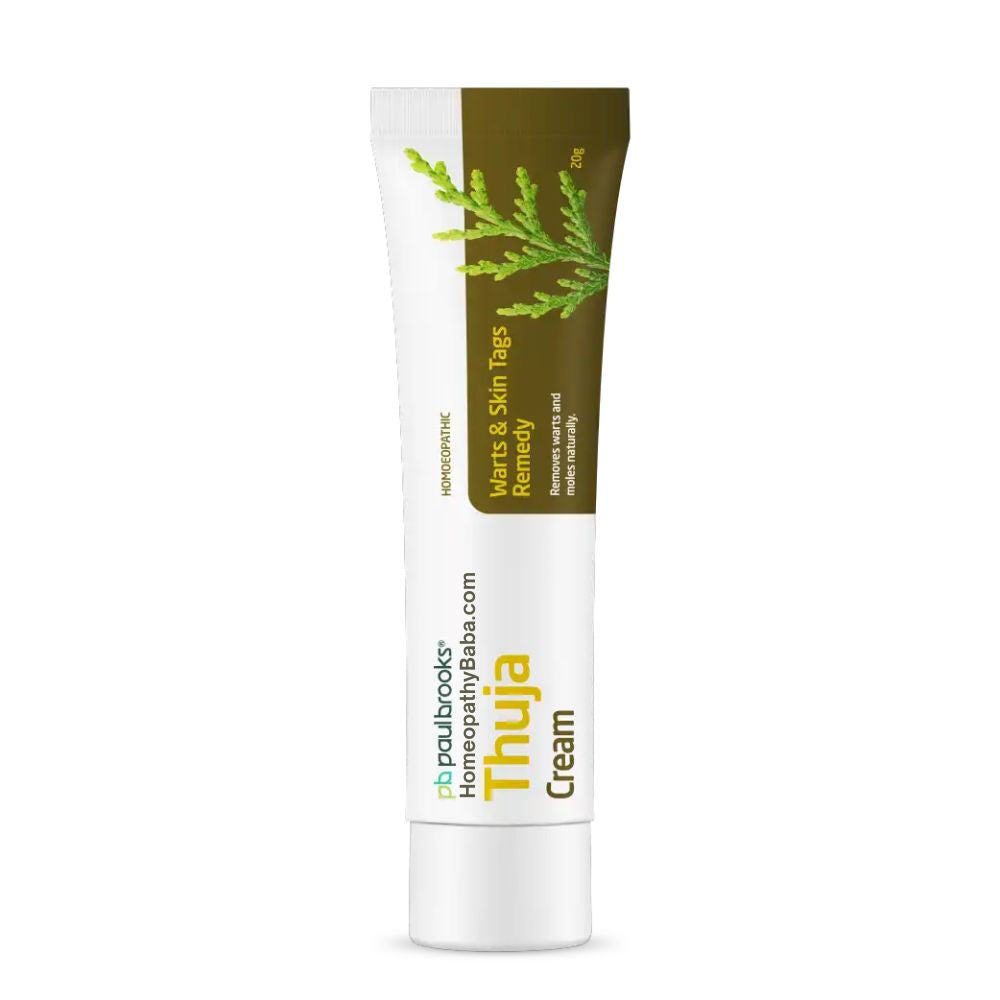 Paul Brooks Thuja Cream for warts, moles, and skin tags | HomeopathyBaba.com