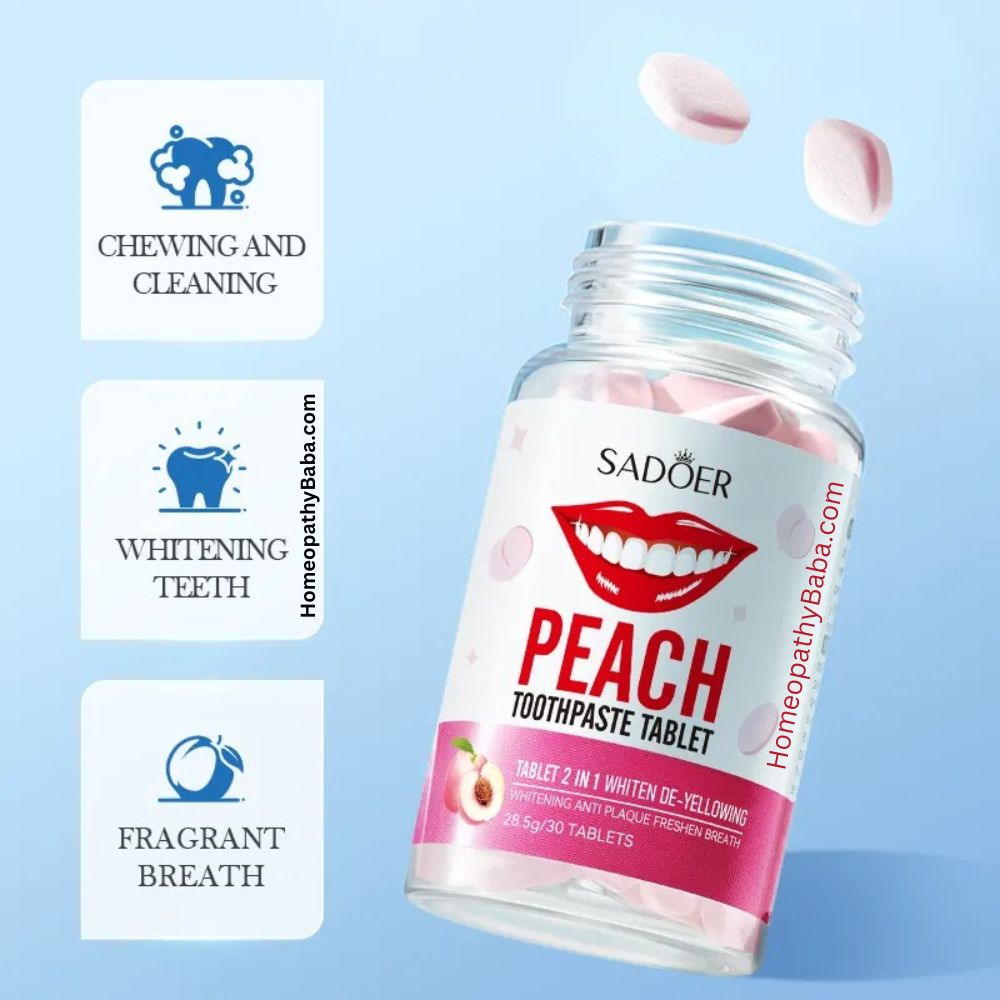 Sadoer Peach Toothpaste Tablets