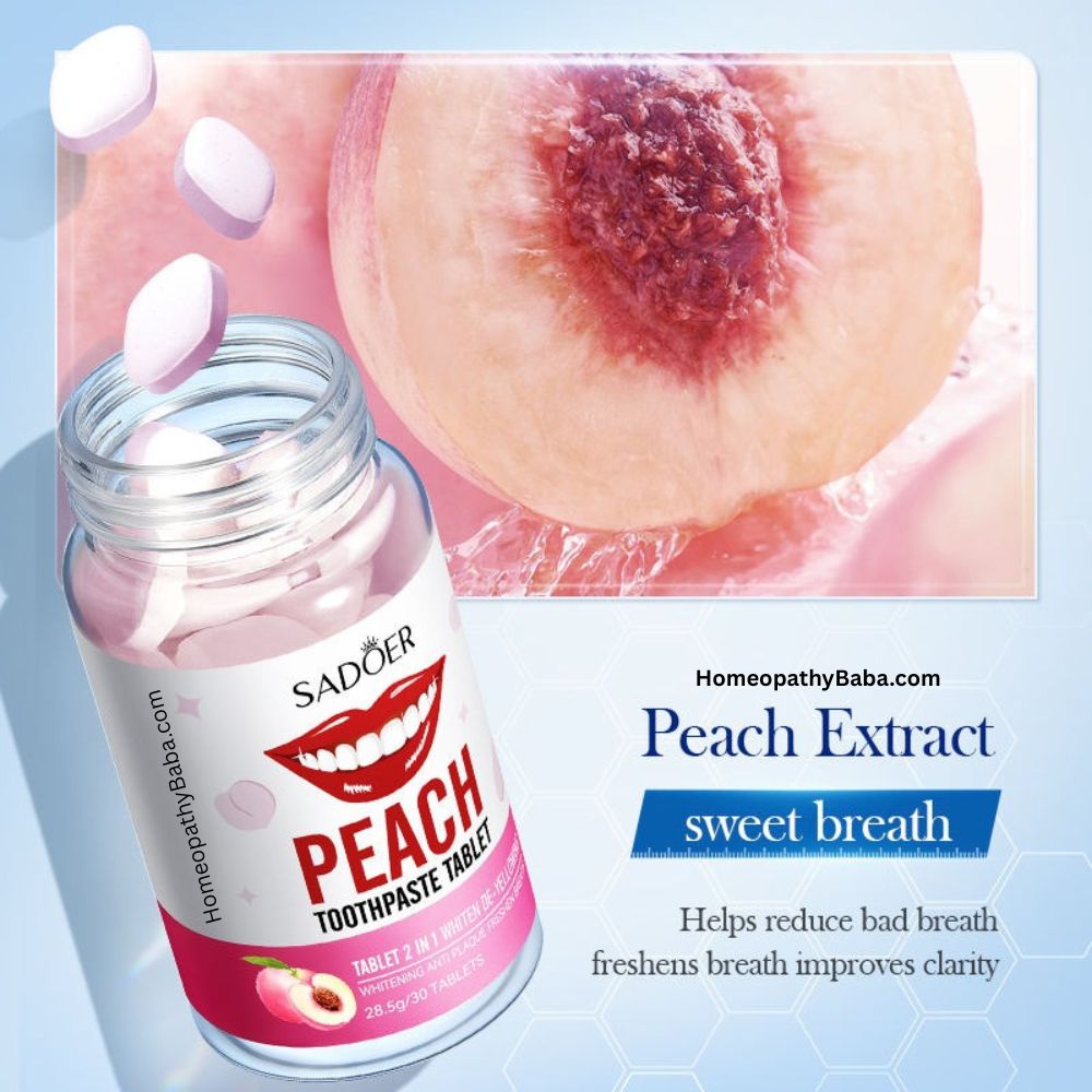 Sadoer Peach Toothpaste Tablets