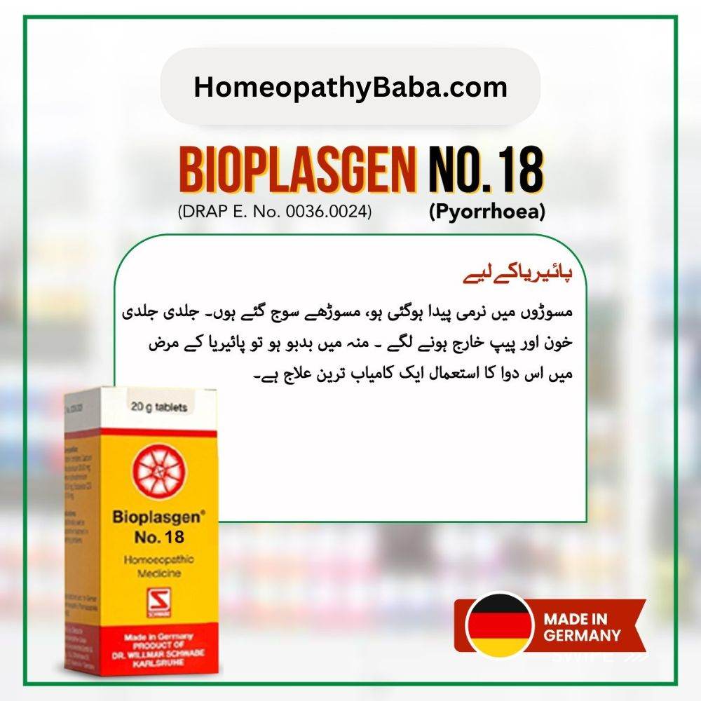 Schwabe Bioplasgen 18 (Pyorrhoea) - HomeopathyBaba.Com