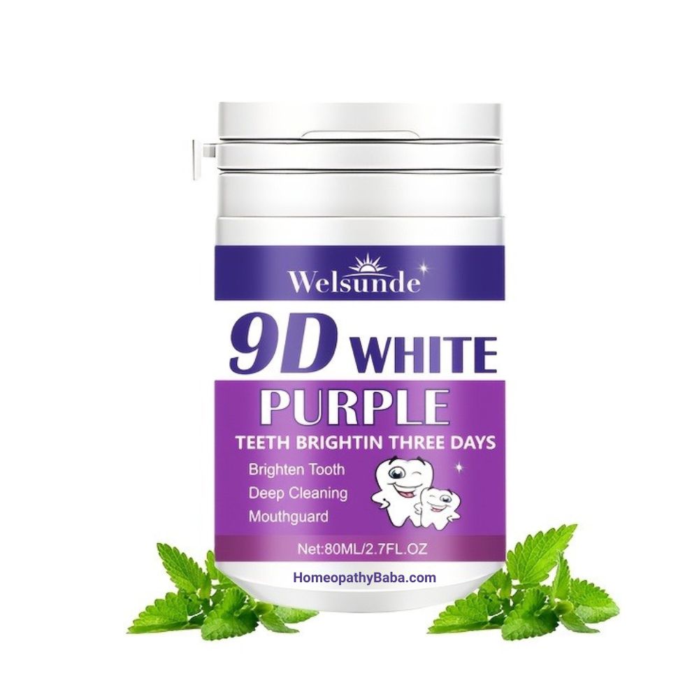 Welsunde 9D White Purple Tooth Powder | Brilliant 7-Day Smile Brightener