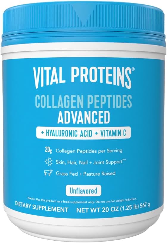 Vital Proteins Collagen Peptides Powder Enhance Your Health with Hyaluronic Acid and Vitamin C