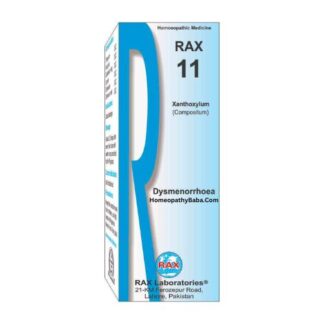 RAX 11 For Dysmenorrhea (Painful Menstruation)